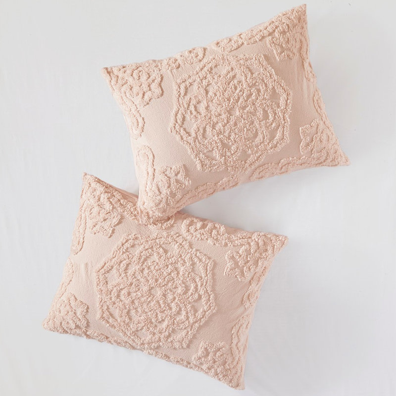 Couvre-lit Blush Chenille Medallion