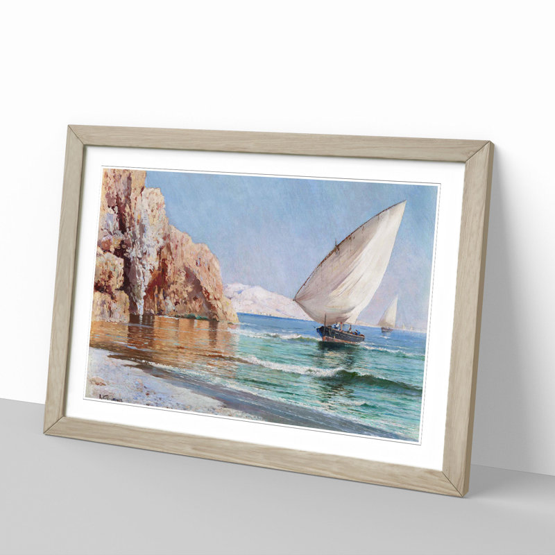Cercedillia by Joaquin Sorolla Y Bastida - Picture Frame Painting, 48cm H x 65cm W x 2cm D, Oak Framed