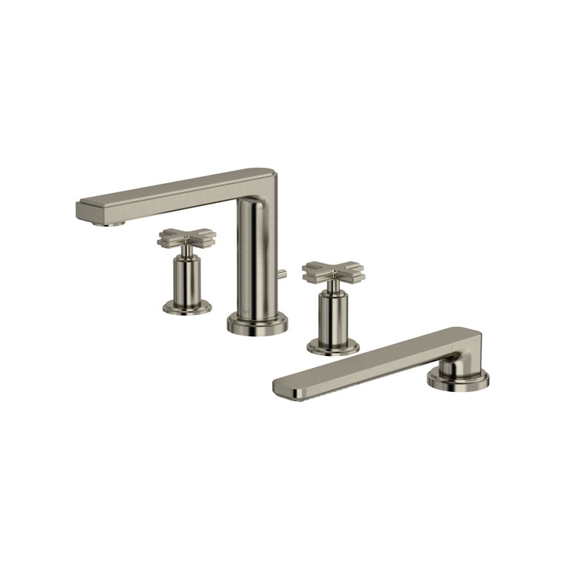 Manifesto 4-Hole Deck Mount Tub Filler, Brushed Nickel