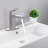 Brushed Nickel Single Handle Bathroom Faucet With Deck For 1 Or 3 Holes,Laundry Vanity Sink Faucet With Two 9/16" Hoses-117992758