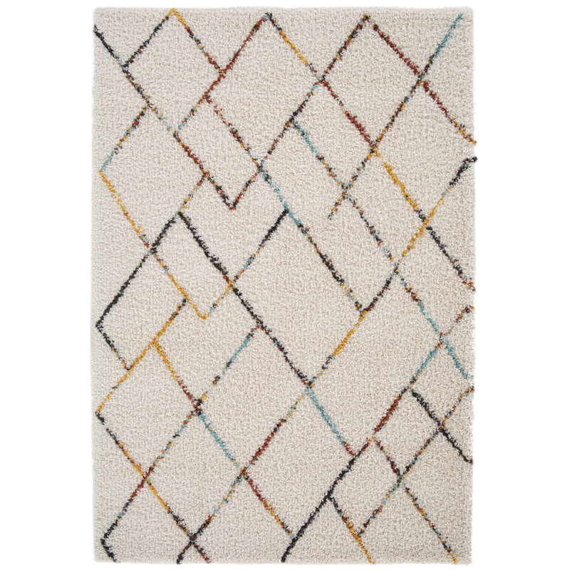 Thalia Geometric Shag Area Rug, Rectangle 120 x 170cm