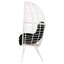 Chaise de patio contemporaine avec coussin en mousse amovible - Noir/blanc extérieur Blanc et