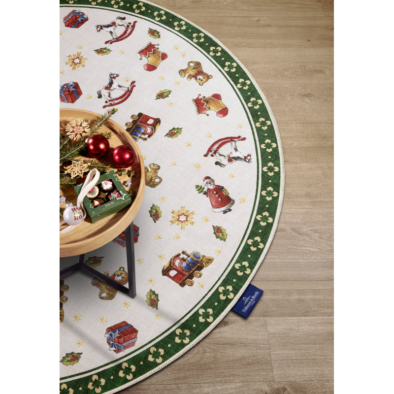 Toy`s Delight Area Rug, Multi-colored Green, Round 152cm