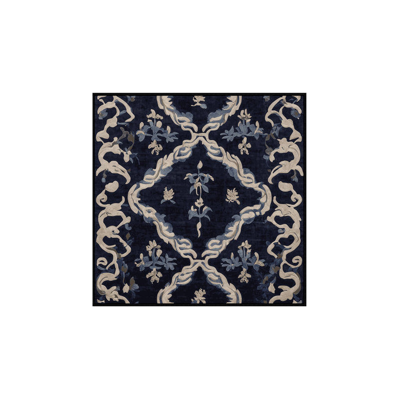 Tapis gris lavable à la machine, Carré 5 pi