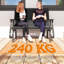 Fauteuil coulissant d'extérieur pour 2 personnes, extérieur, noir