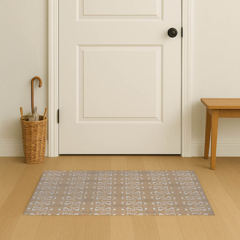Mira Ultra-thin Indoor Doormat, Natural, 60" W x 84" L