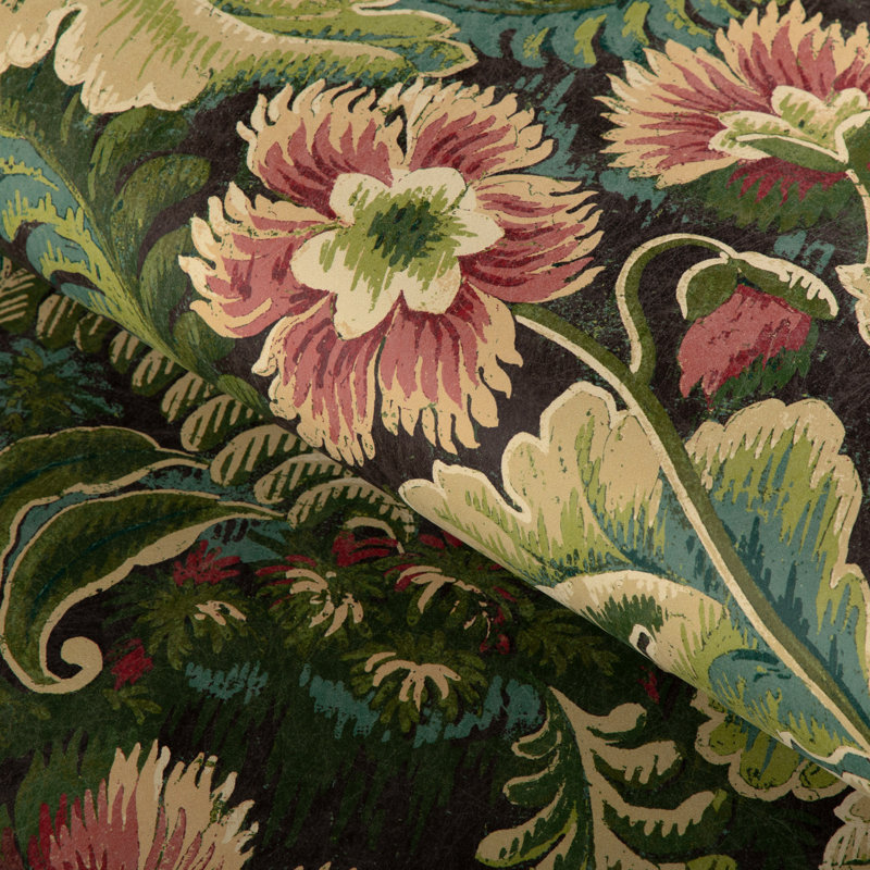 Barwick Floral Paper Wallpaper Roll, Antique