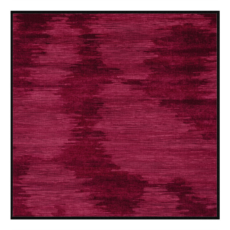 Machine Washable Abstract Red Area Rug