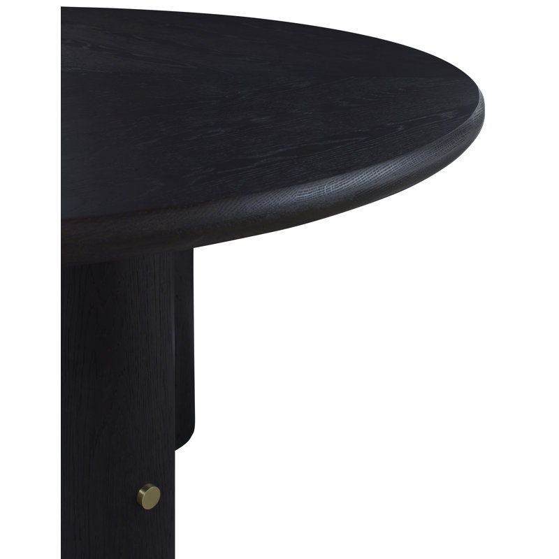 Cadence Round Solid Oak Dining Table, Mocha