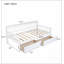 Lit simple blanc avec une structure robuste et un design élégant, parfait pour les espaces compacts et les chambres modernes.-995699781