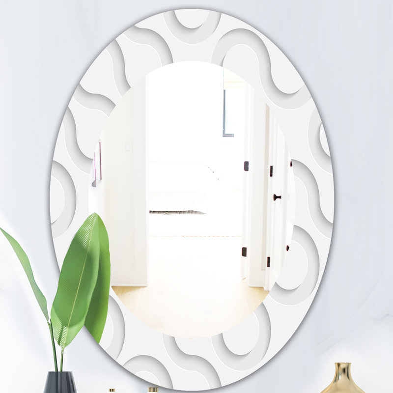 Miroir mural 15 mid-century scandinave, H 31,5 po x l 23,7 po