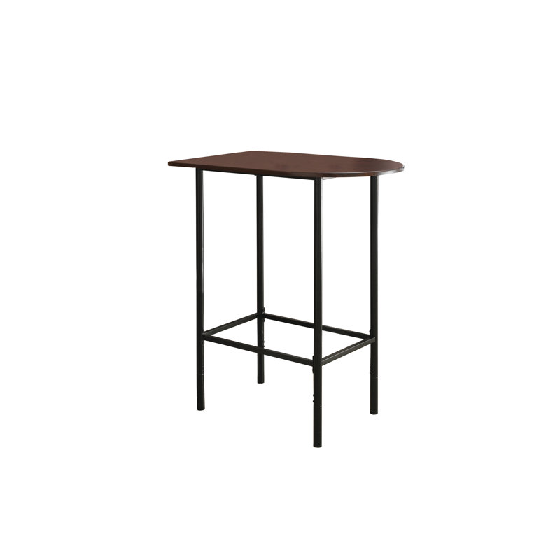 Carland Home Bar, Bar Table, Bar Height, Pub, 36" Rectangular, Small, Kitchen, Metal, Brown Marble Look, Espresso/Black