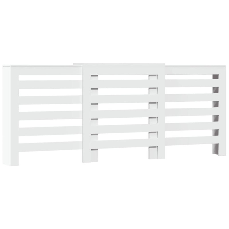 Couvercle de radiateur en bois d'ingénierie Vidaxl, Blanc, H 81 po x l 33 po x P 8 po, Lattes horizontales