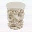 Table d'appoint beige ronde en faux pierre MGO, table d'appoint pré-assemblée non-KD, capacité de poids de 80 lb, table de tabouret en pierre rustique pour l'intérieur et l'extérieur