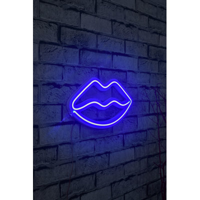Bande lumineuse néon flexible à DEL, couleur bleue, 14,2 x 7,5 x 0,8 pouces | IP67 imperméable, modèle en mousse de PVC, 12 V DC, 20,16 watts | Système de suspension murale intégré, parfait pour la décoration intérieure et les fêtes
