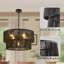 Luminaire suspendu tambour en rotin 5 niveaux-1825569392