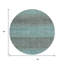Tapis d'intérieur rond 8 pi bleu et brun à motif géométrique lavable