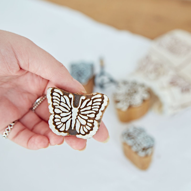 Four Animal Design Wooden Printing Blocks