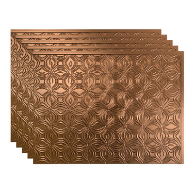 FASADE Lotus Decorative Vinyl 18.25in x 24.5in Backsplash Panel
