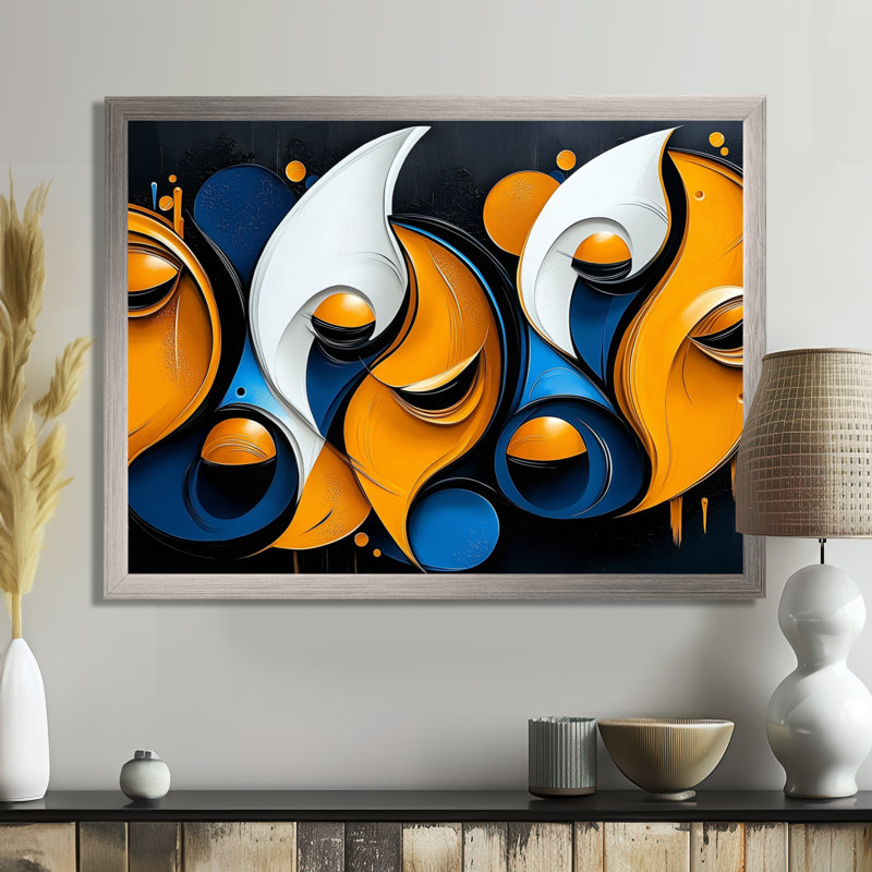 «White Noise of Geometric Face - Abstract Fractal», reproduction d'art murale, H 12 po x l 20 po, Argent argent