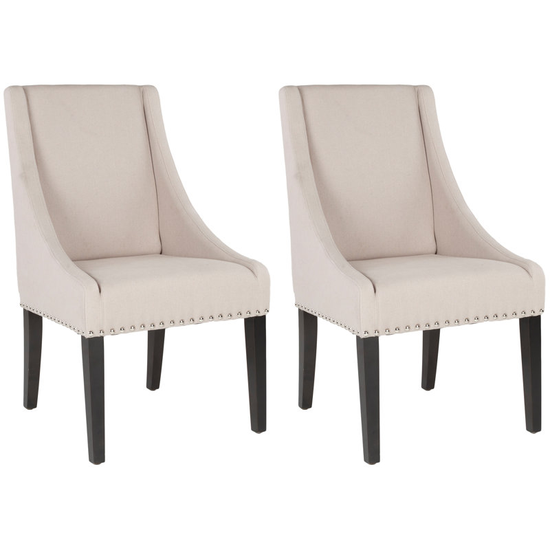Daddario 49.02cm H Linen Upholstered Side Chair, Linen - Taupe