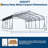 20x20FT Metal Carport, Heavy Duty Galvanized Steel Canopy Shelter for Trucks & Boats-122925897