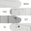 Armoire à linge avec panier inclinable et autoportant, blanc cassé | Panneau de fibres à densité moyenne | Ferme