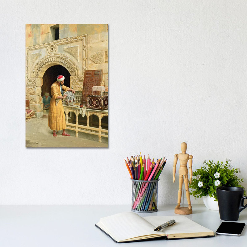 The Furniture Maker by Ludwig Deutsch - Wrapped Canvas Painting