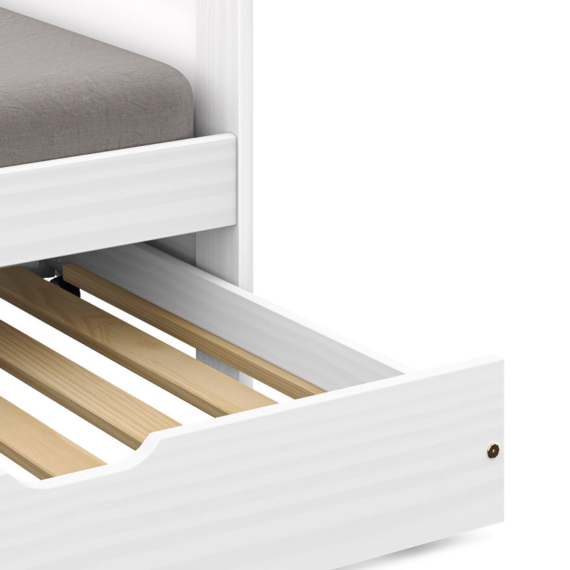 Panel Daybed With Pull-out Trundle, White