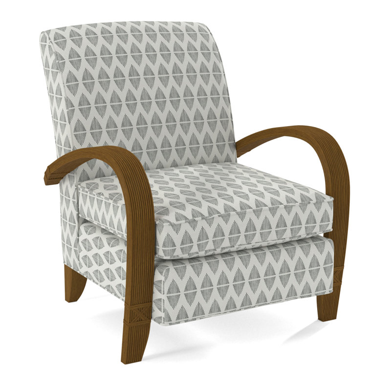 Vero Armchair, Havana, Beige Performance Fabric; 0851-73