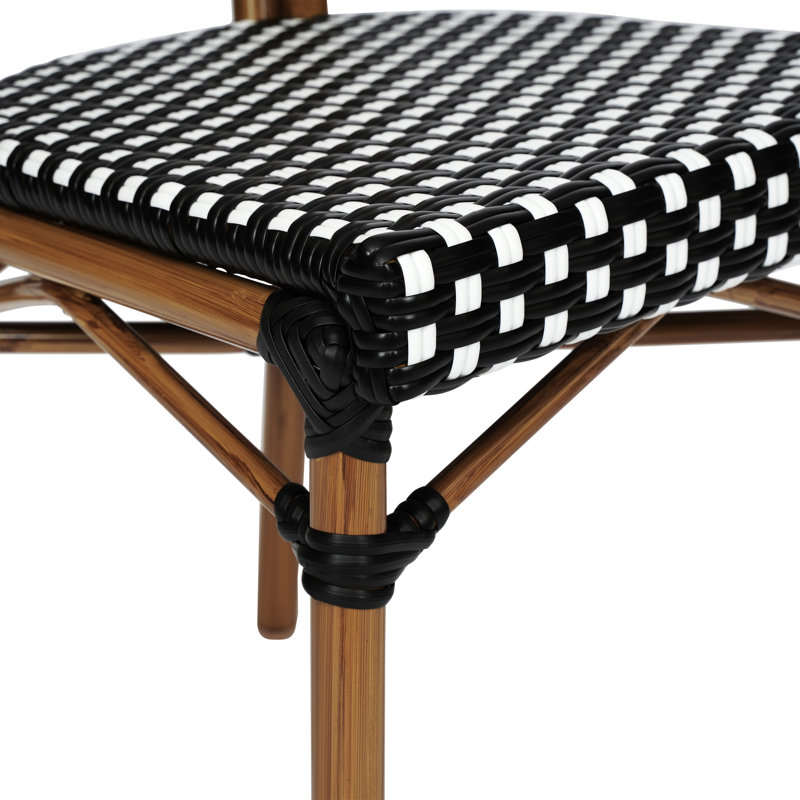 Chaise Paris empilable Clymer, Noir / blanc / naturel