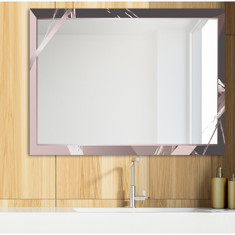 Miroir de salle de bain / coiffeuse glam, H 29,5 po x l 39,4 po