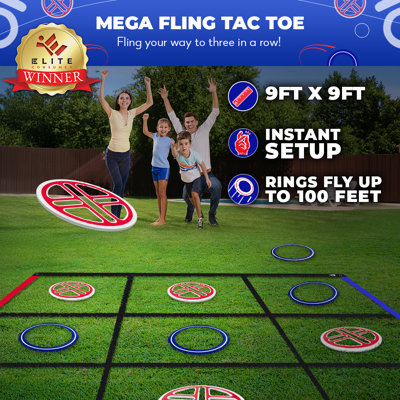 Fling Tac Toe (9ft x 9ft) Giant Tic Tac Toe Game