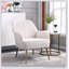 Fauteuil en sherpa moderne Mid-Century