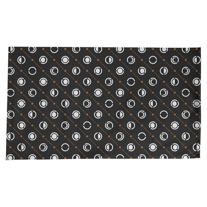 Nappe des phases de lune classiques, Noir / orange / blanc