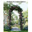 Arche de jardin avec barrière et treillis, tonnelles en métal pour roses grimpantes, toile de fond de mariage pour la cour, patio