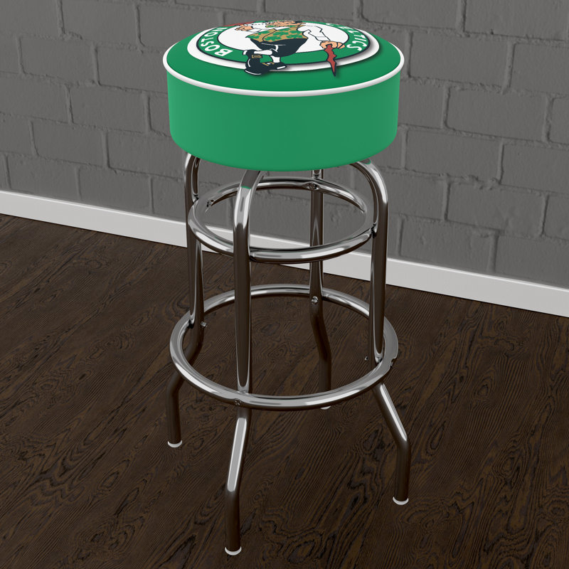 Boston Celtics Green Swivel Bar Stool with Chrome Legs