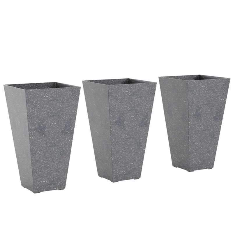 Ensemble de 3 pots à fleurs en plastique