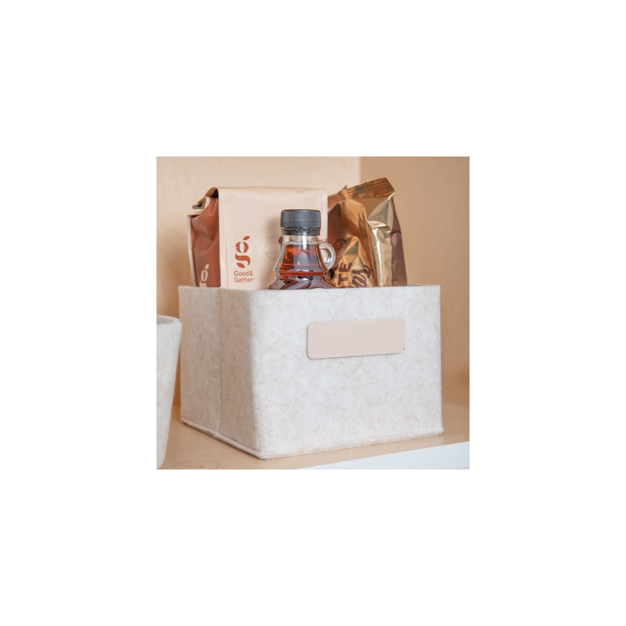 Flex Felt Storage Bin - Petite, Beige