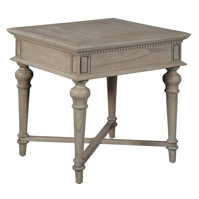 Solid Wood Cross Legs End Table