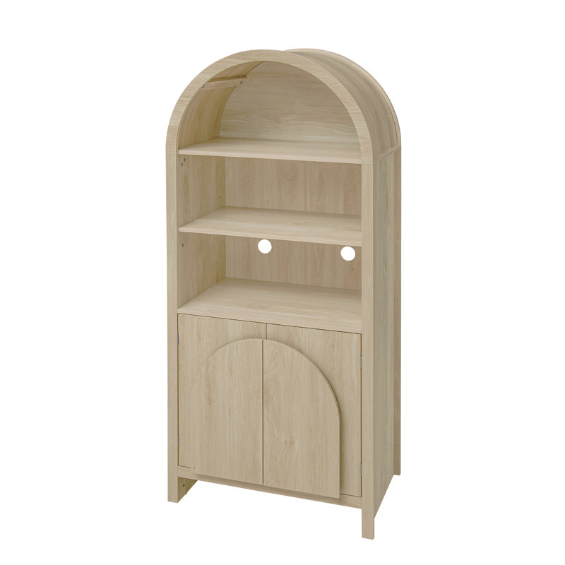 Garde-manger arqué, armoires de rangement en bois de ferme moderne, armoire de rangement arquée avec tablettes réglables, armoire polyvalente pour la cuisine, la salle à manger et le salon