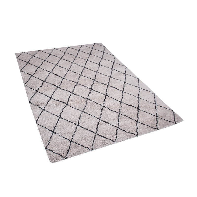 Azura Geometric Synthetic Hand Woven Area Rug, Rectangle: 140 x 200cm