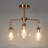 Cillin 3-Light Copper Semi Flush Mount