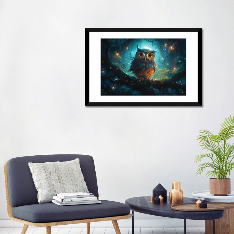 Cosmo, Black Open Corner Frame Paper, 24" H x 32" W x 1" D