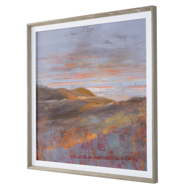 Oversized Natural Landscape Print with Light Oak Frame