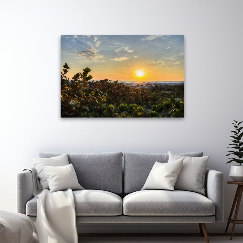 Sea Grapes At Sunset Sunrises / Sunset Art, art contemporain, H 48 po x l 32 po