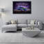 Ensemble de 1 tableau sur toile tendue « Bouquet de lavande magique au clair de lune et ciel galactique violet »-310304138