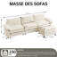 Modern Upholstered Arm Modular Storeable Sectional Sofa