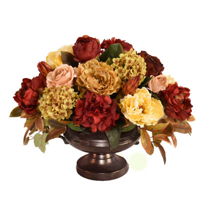Faux Silk Arrangement in Vase
