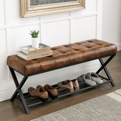 Richia Cushioned Bench With Shoe Storage
